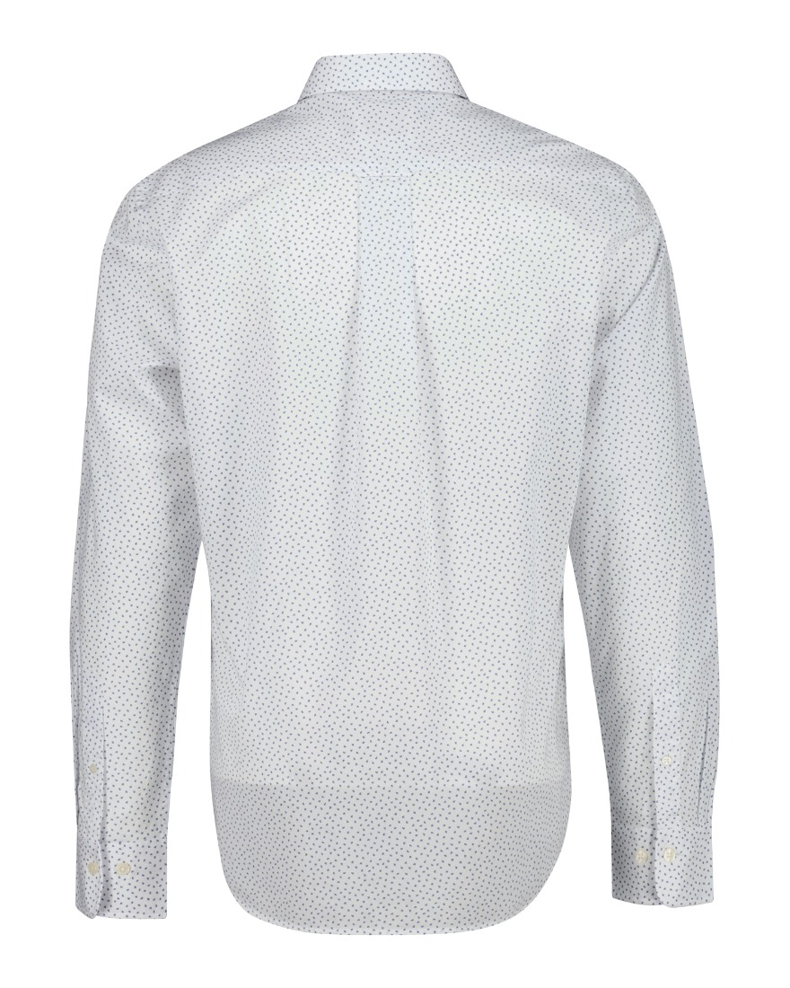 Gant kauluspaita Reg Poplin SS AOP Shirt, valkopohjainen kuosi