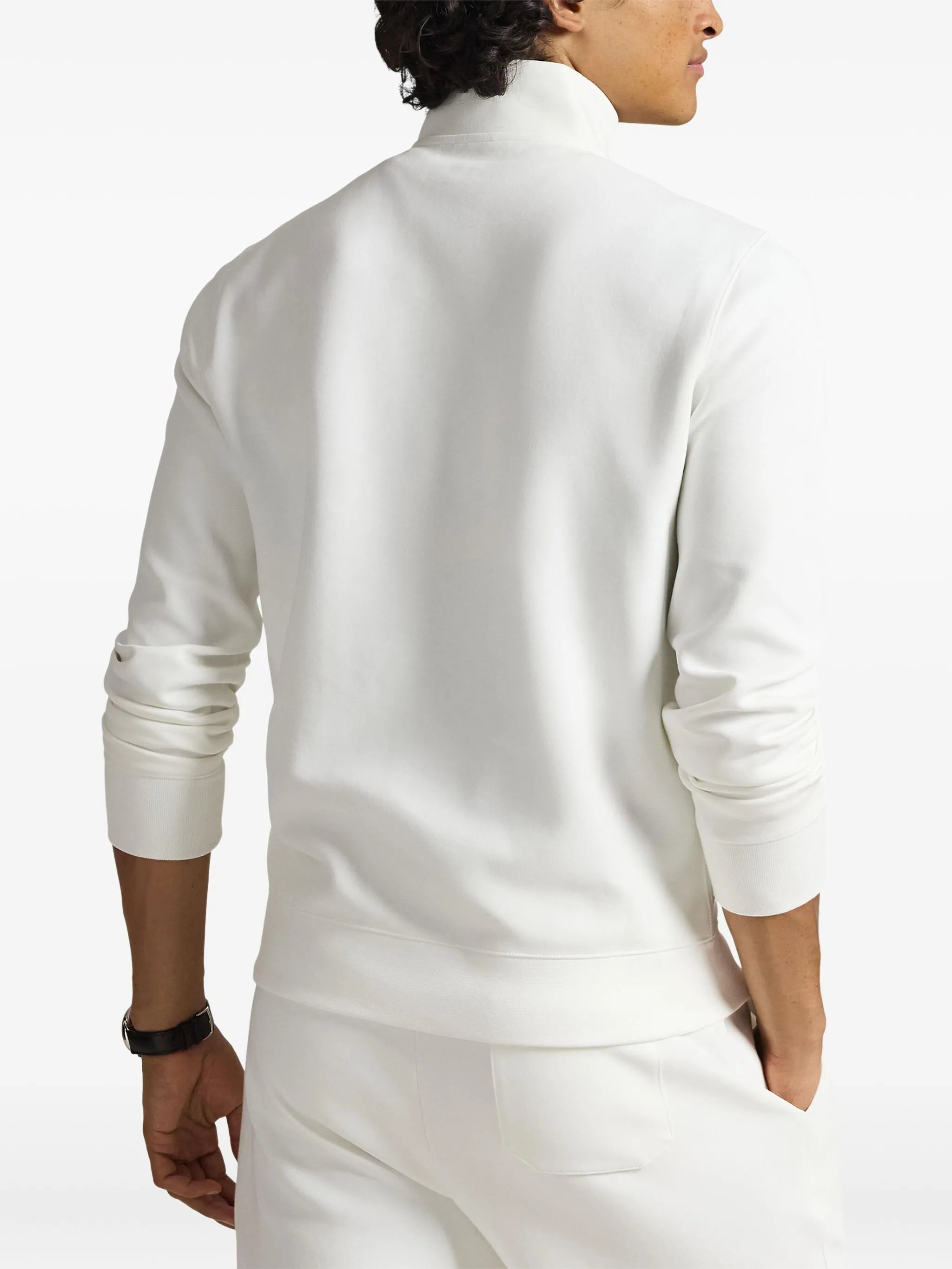 Polo Ralph Lauren miesten collegepaita Double Knit Half Zip Athletic, valkoinen