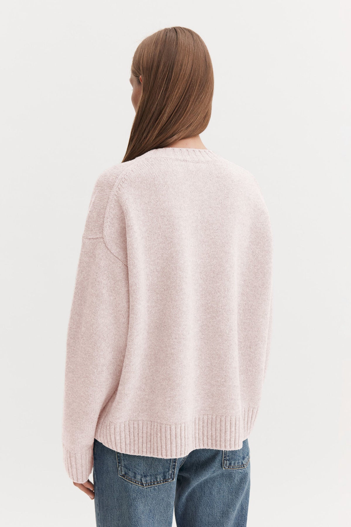 Filippa K naisten neulepusero Wool Cashmere Sweater, Soft Rose