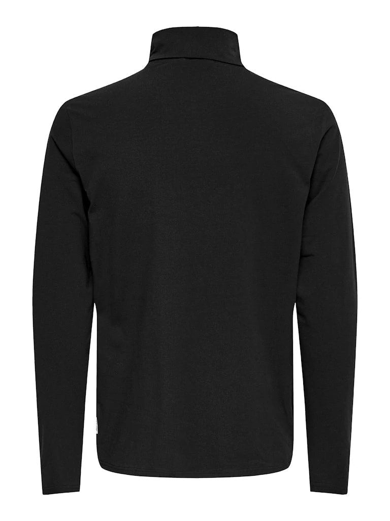 ONSMICHAN SLIM LS ROLLNECK Black