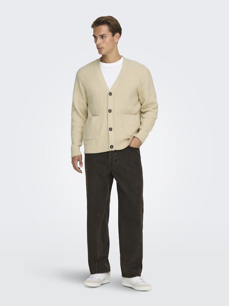 ONSFRAME RLX CARDIGAN KNIT Oatmeal