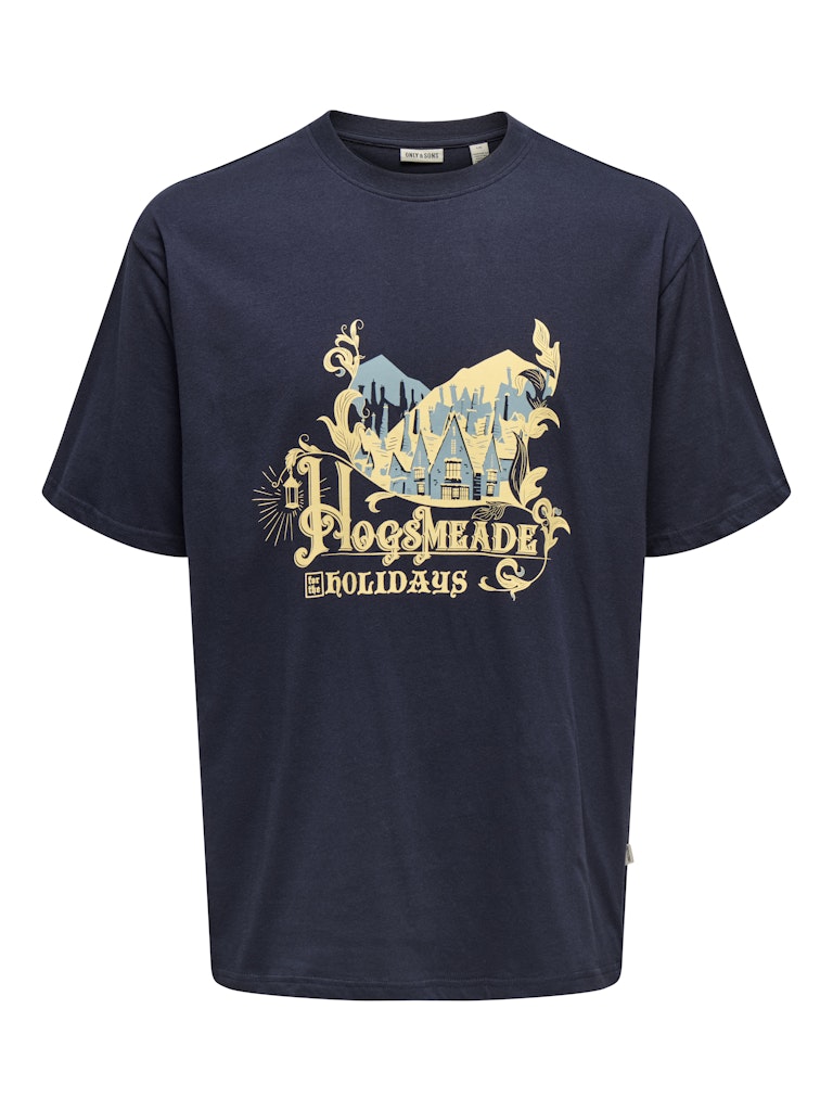 Only and Sons miesten t-paita, ONSXMAS RLX SS TEE HP Navy Blazer