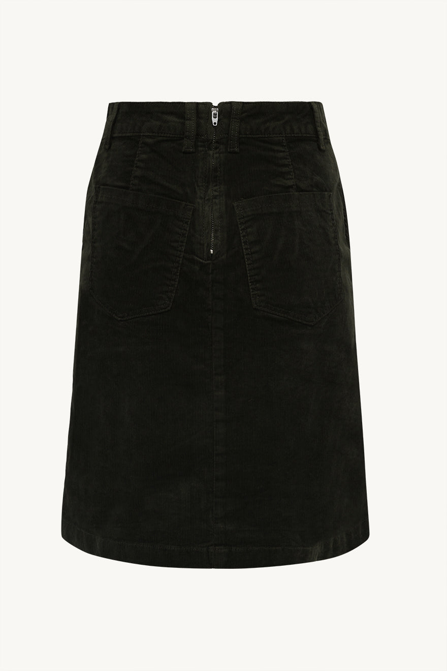 Claire samettihame Nadia Skirt, tummanvihreä