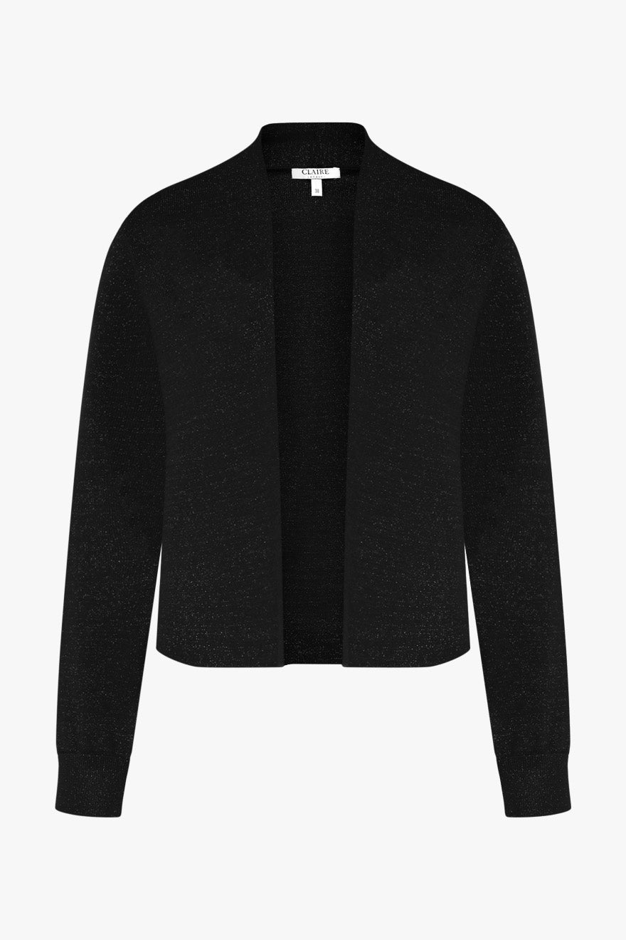 Claire naisten neuletakki Celine Cardigan Lurex, musta