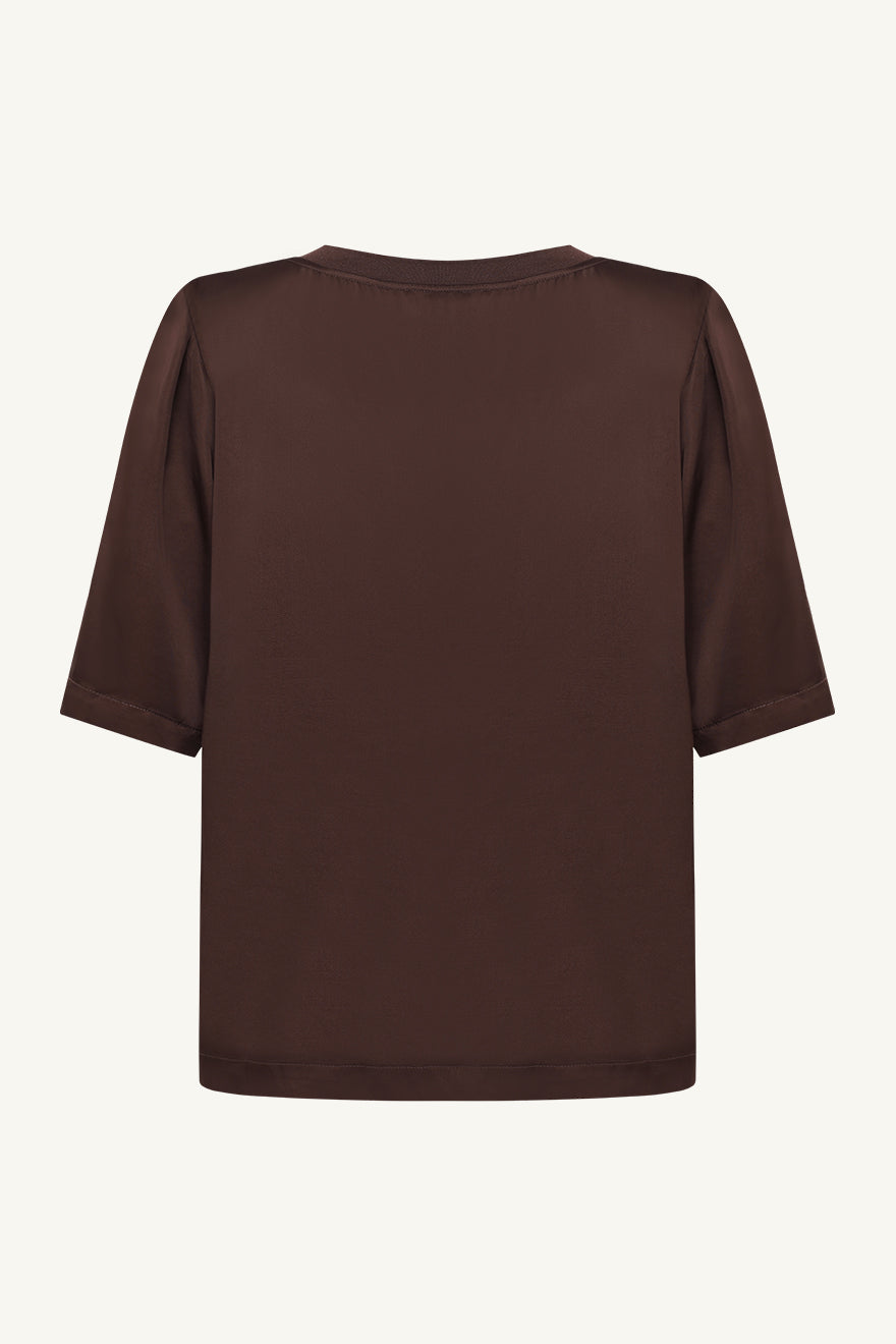 Claire naisten pusero Sonia Blouse, tummanruskea