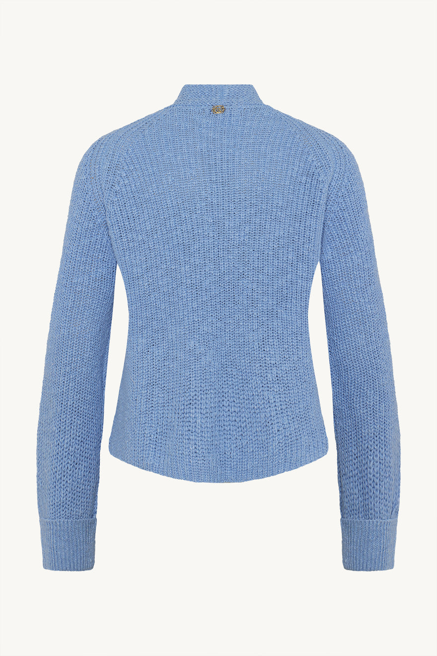 Claire Naisten neuletakki Celine Cardigan, keskisininen