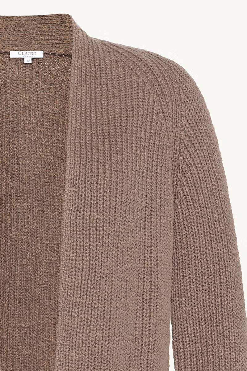 Claire naisten neuletakki K CELINE CARDIGAN, ruskeanharmaa