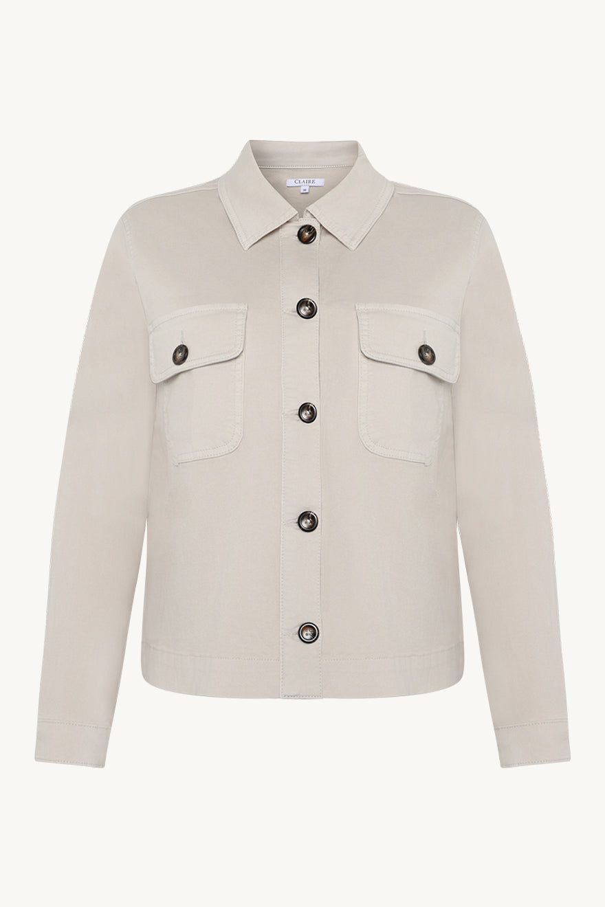 Claire naisten paitajakku Elana Jacket, vaalea beige