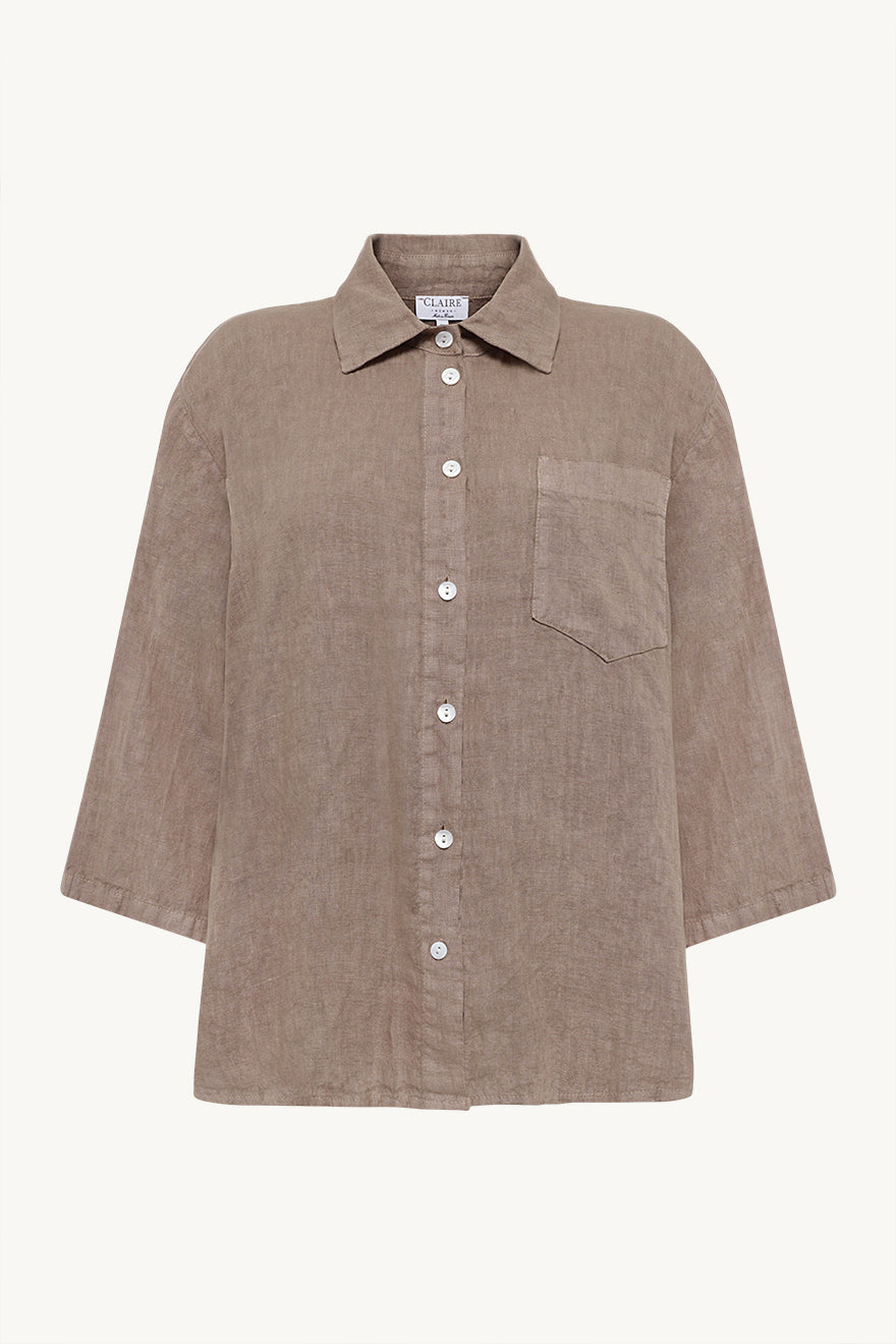 Claire naisten paitapusero Sanna Shirt, vaalea Beige