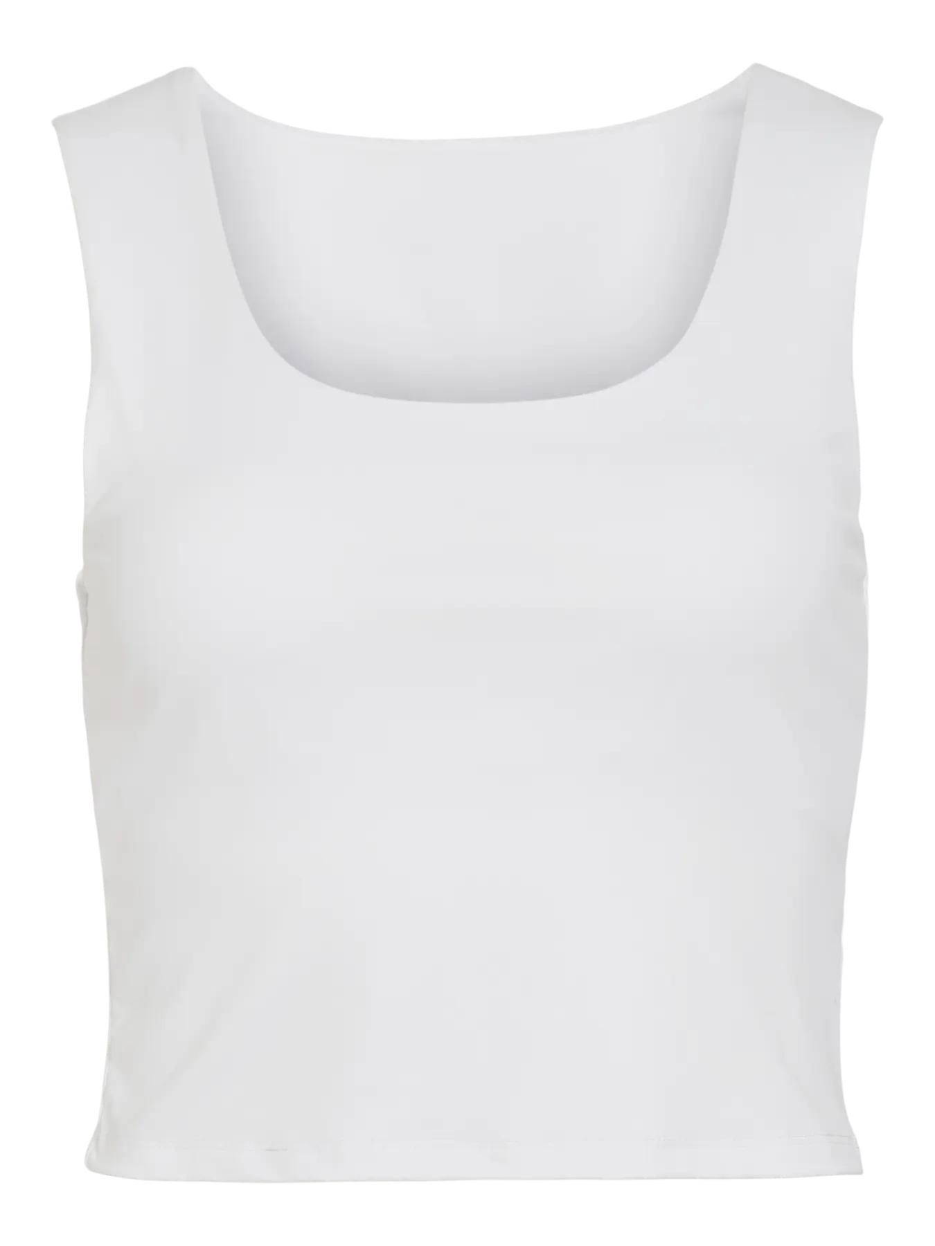 Vila naisten toppi VIKenza U-Neck S/L Crop Tank Top, Optical Snow