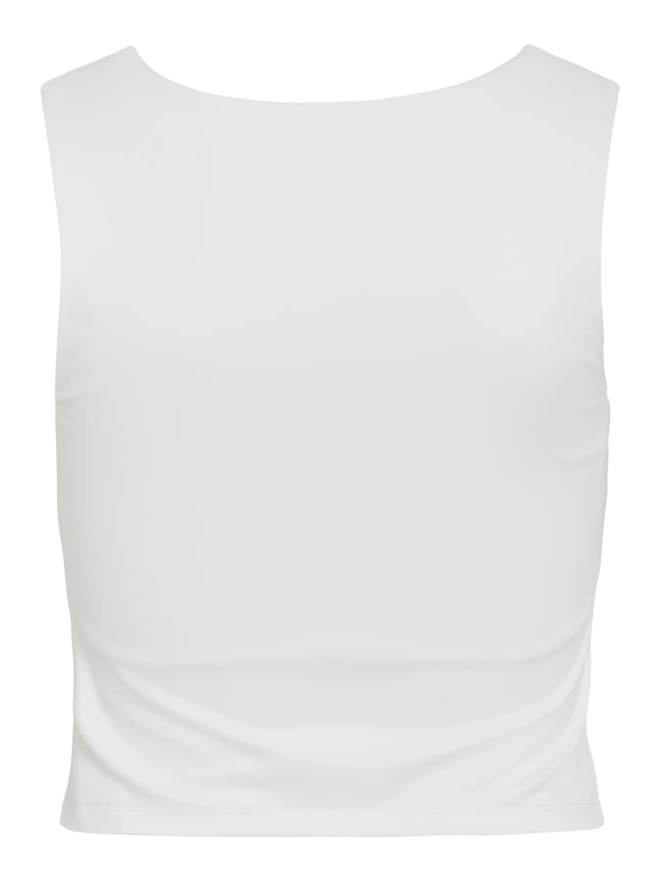 Vila naisten toppi VIKenza U-Neck S/L Crop Tank Top, Optical Snow