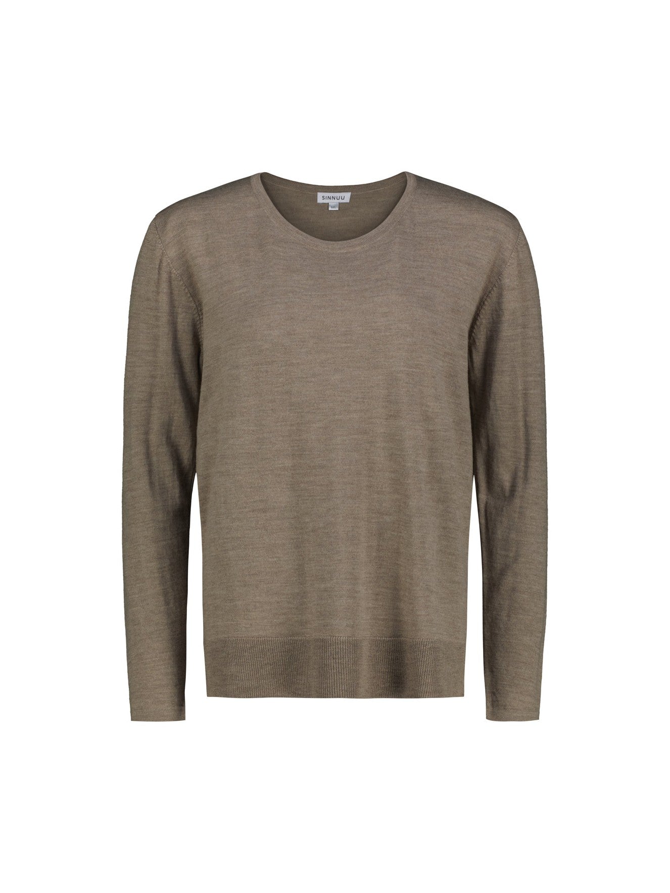 Sinnuu naisten neulepusero Laura merinoneule, vaalea beige