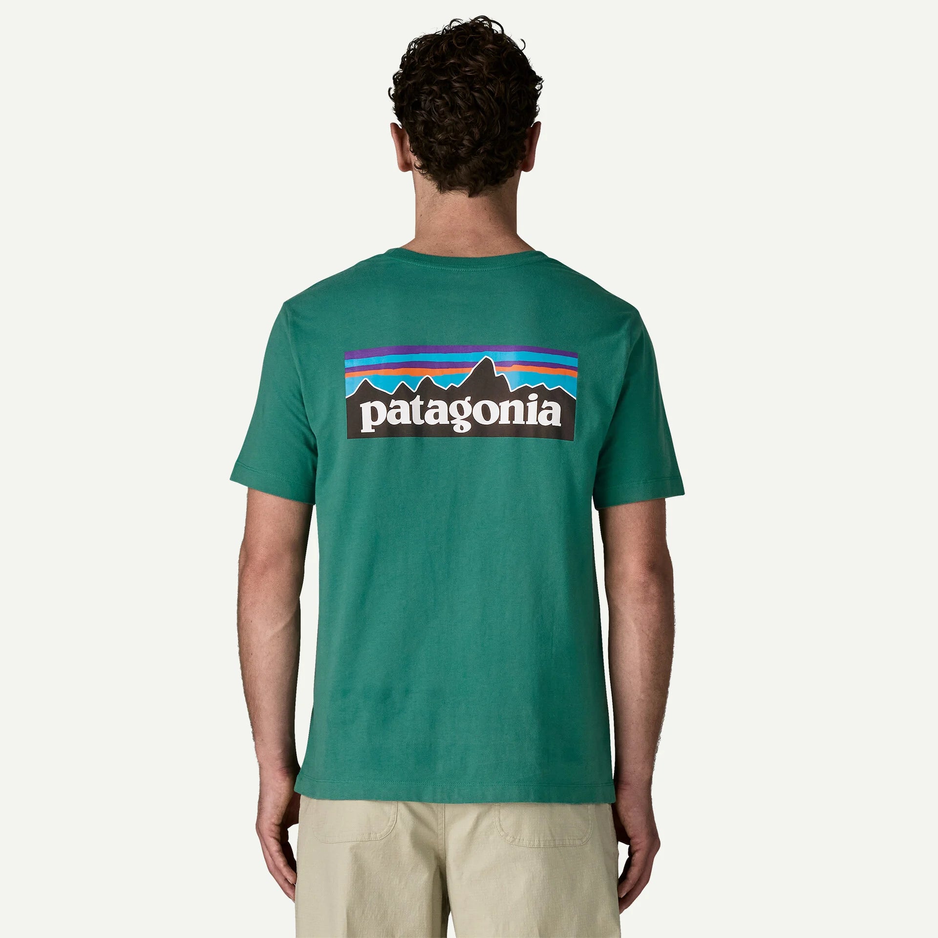 Patagonia miesten t-paita M's P-6 Logo T-Shirt, tummanvihreä
