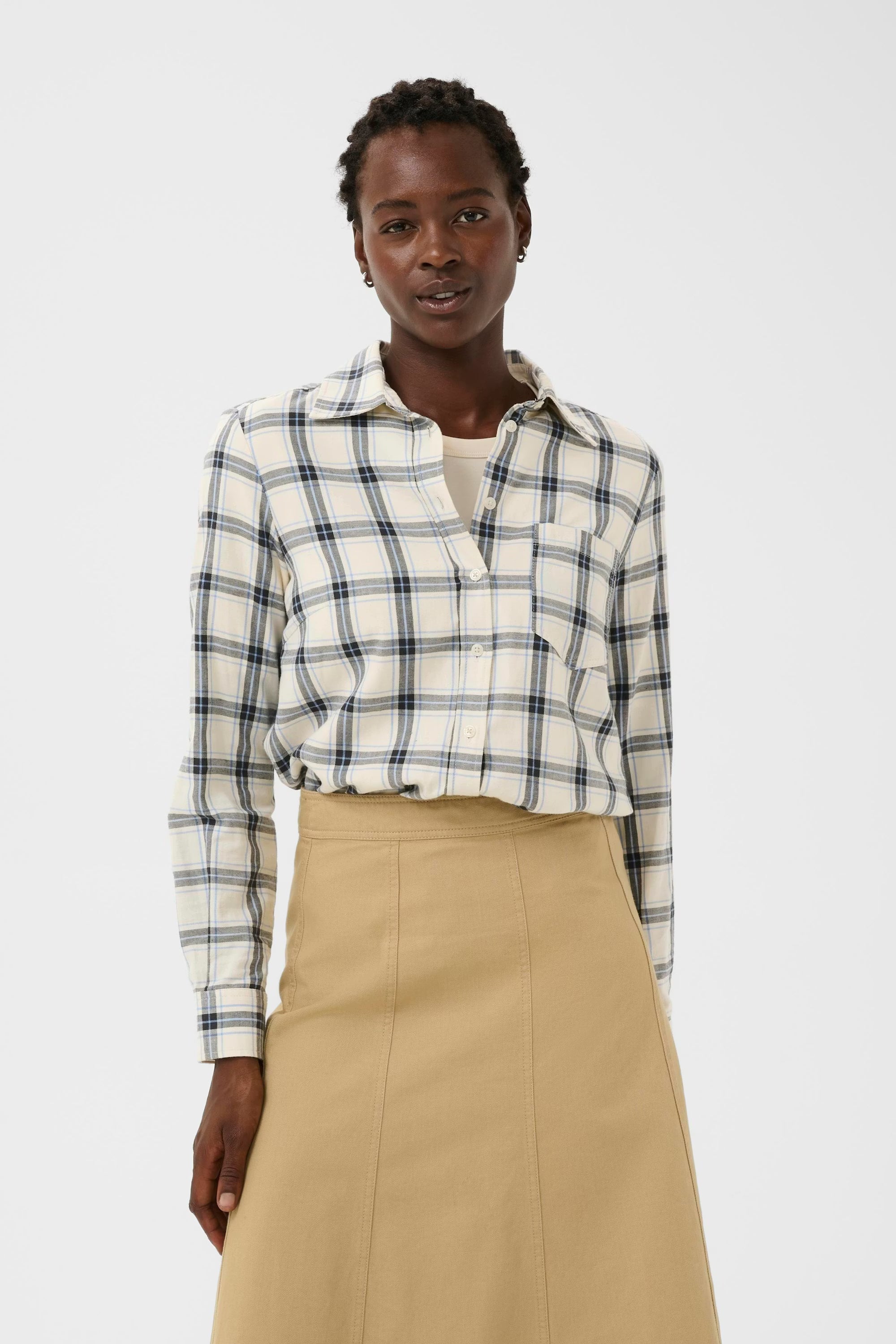 Part Two naisten paitapusero K-Yanapw SH, Navy Check