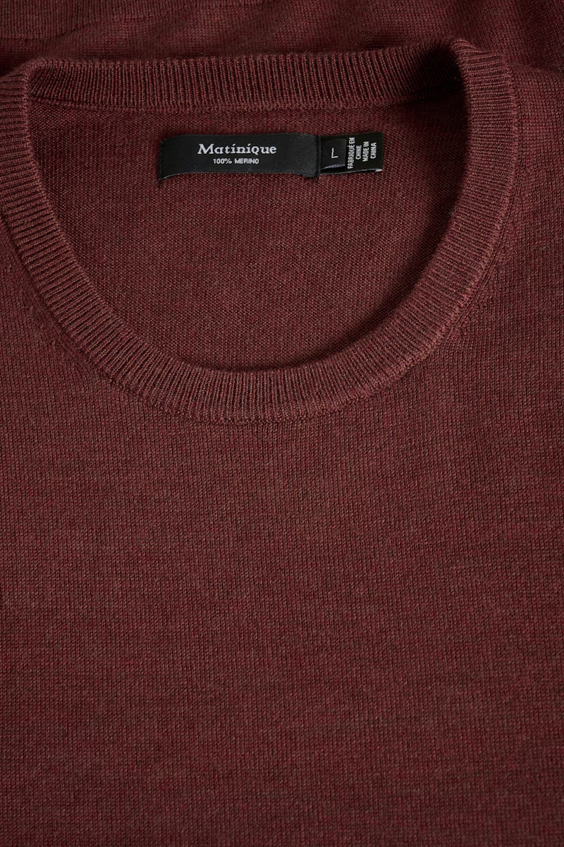 Matinique miesten neulepusero Margrate, Bitter Chocolate Melange