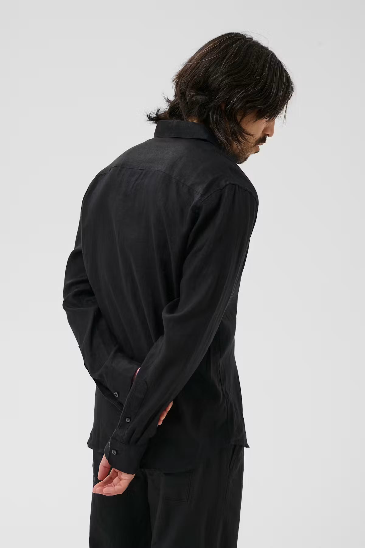 Matinique miesten kauluspaita MAmarc Linen Shirt, Black