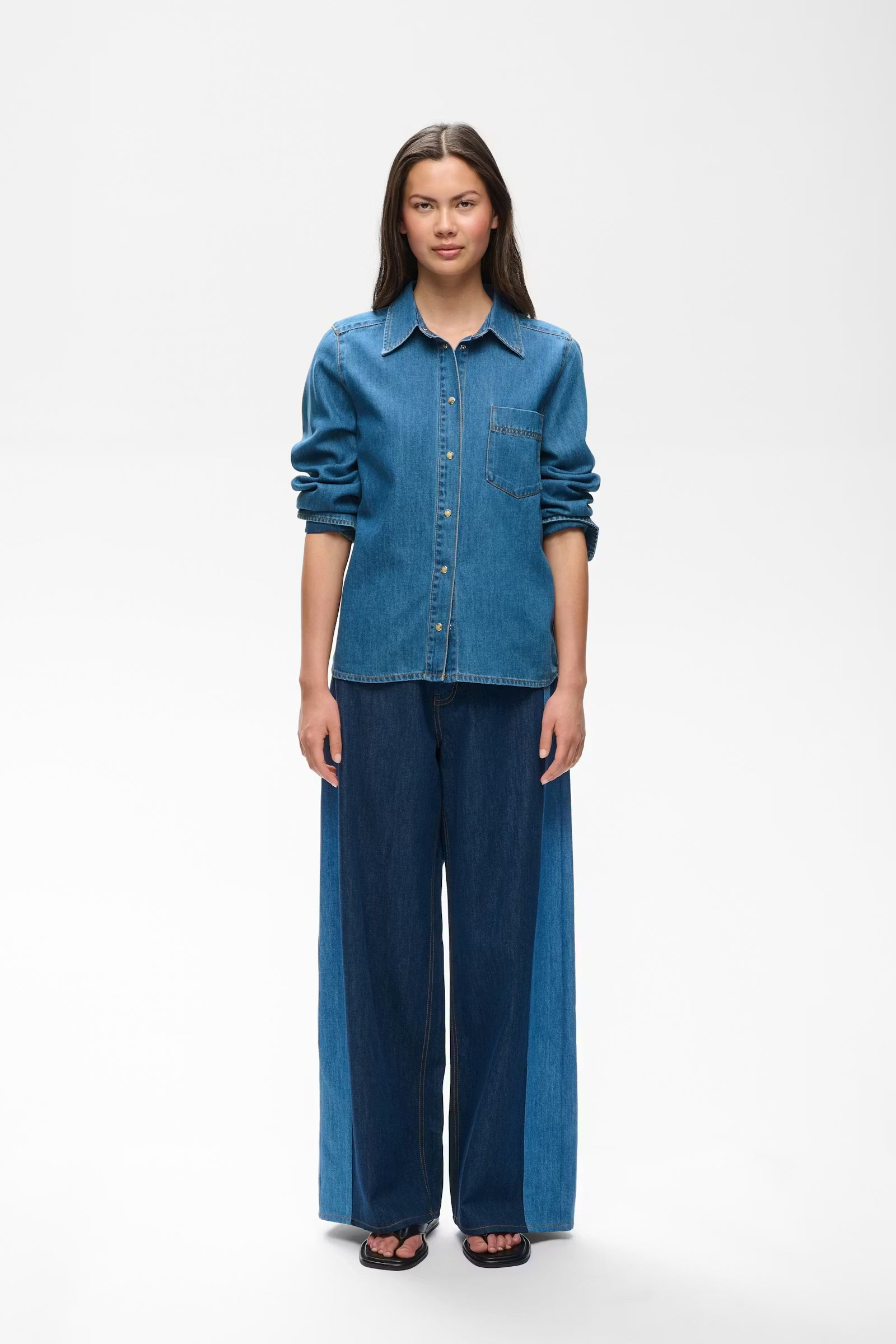 InWear naisten farkkupaita Glenniw Shirt, Faded Blue