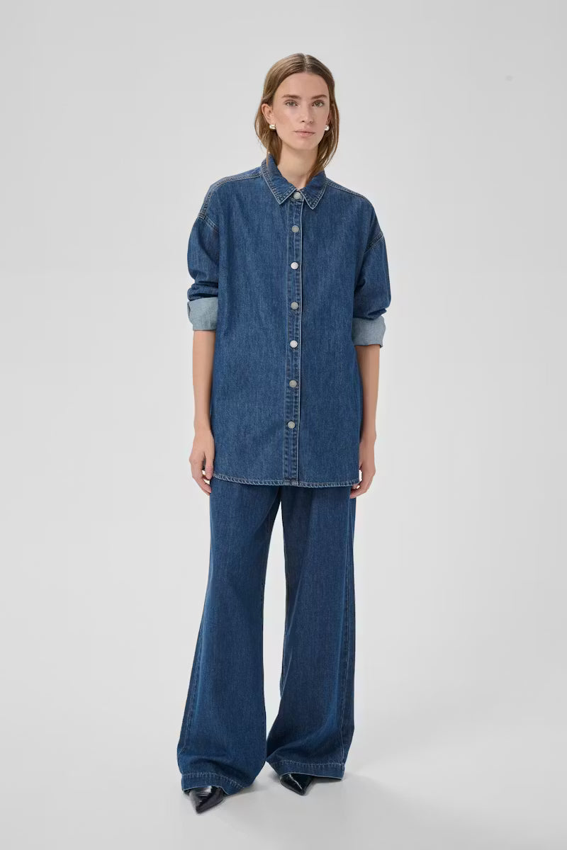 My Essential Wardrobe naisten farkkupaita HilmaMW 171 Shirt, vaaleansininen