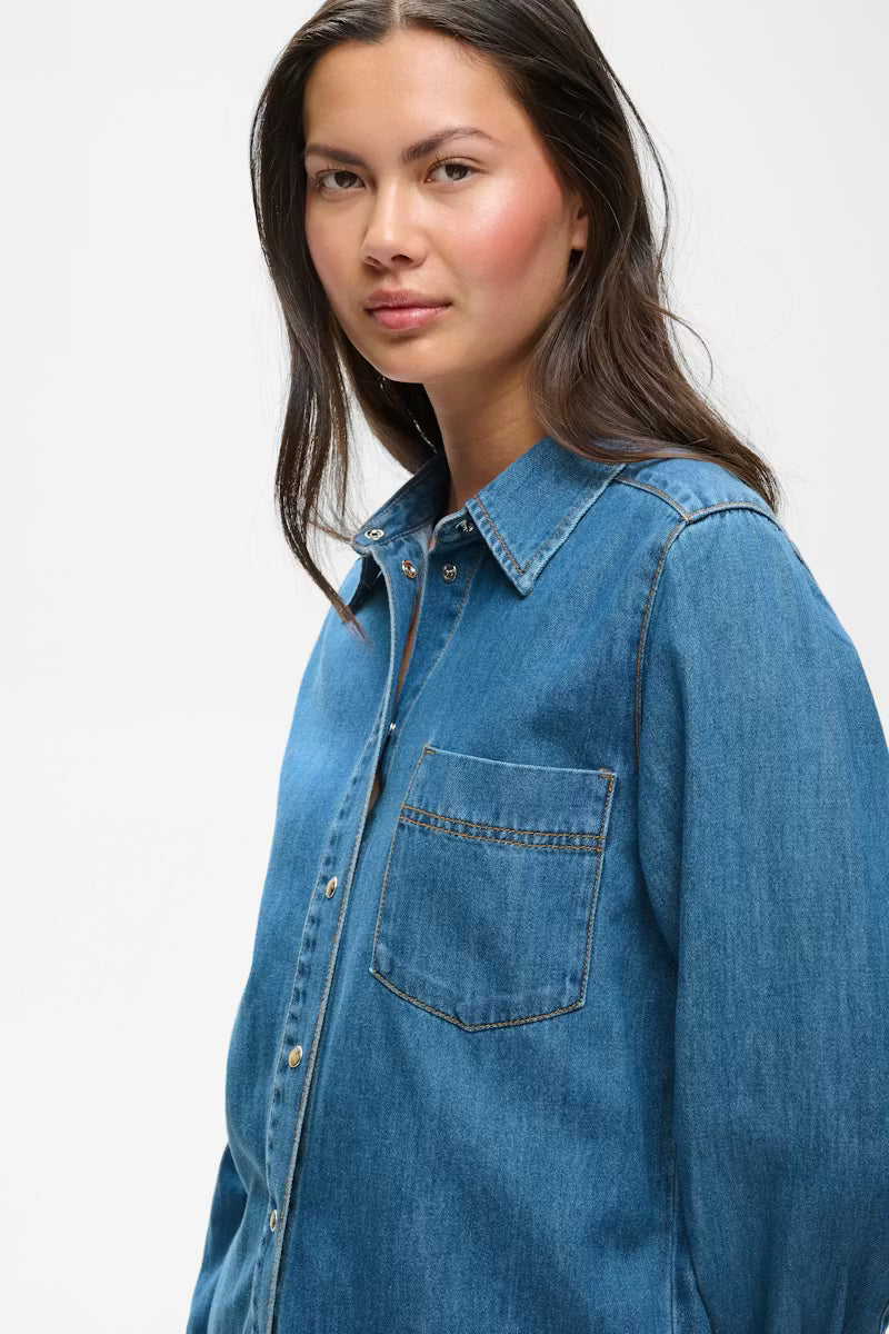 InWear naisten farkkupaita Glenniw Shirt, Faded Blue