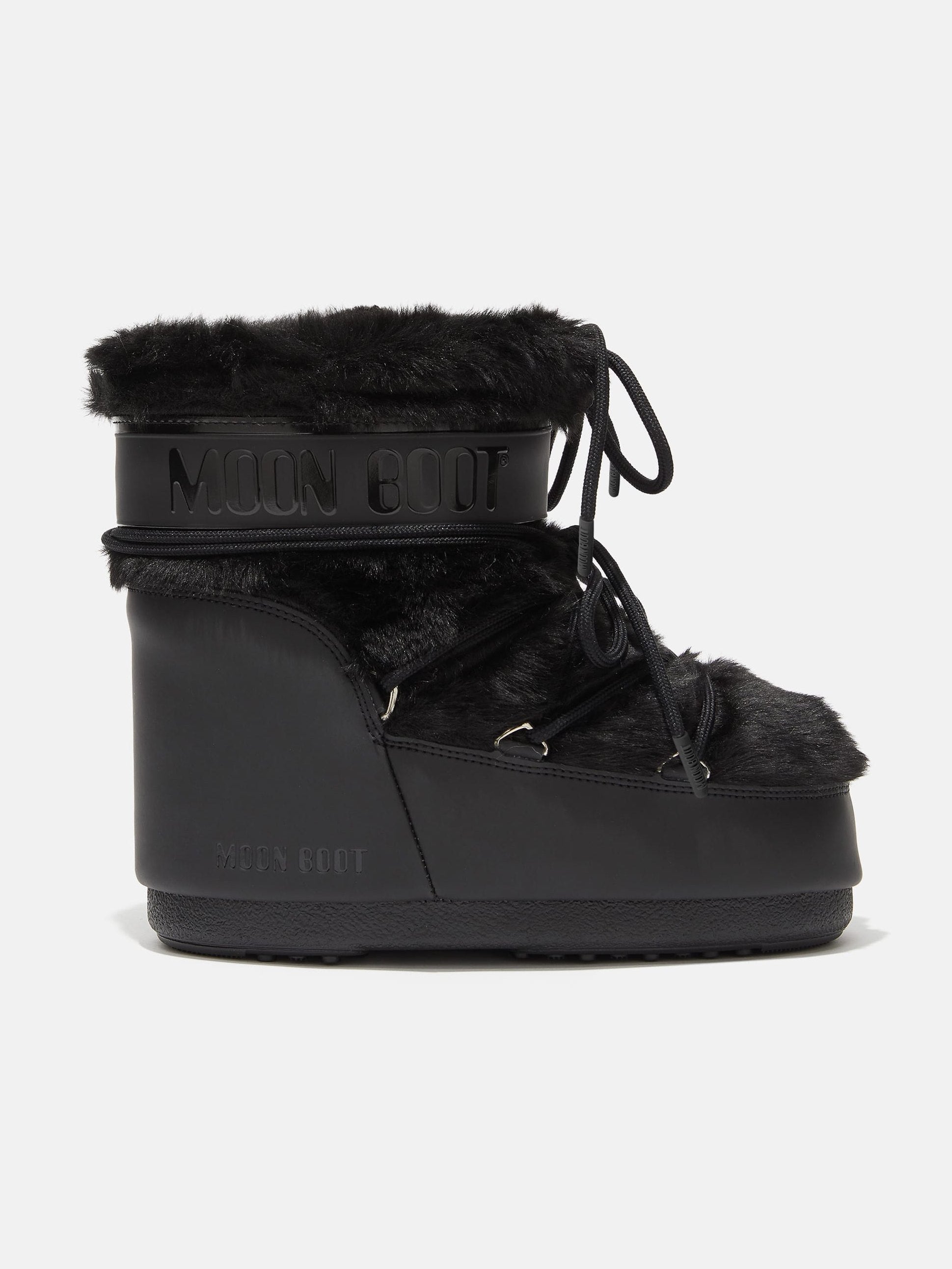 Moon Boot naisten kengät MB ICON LOW FAUX FUR, musta
