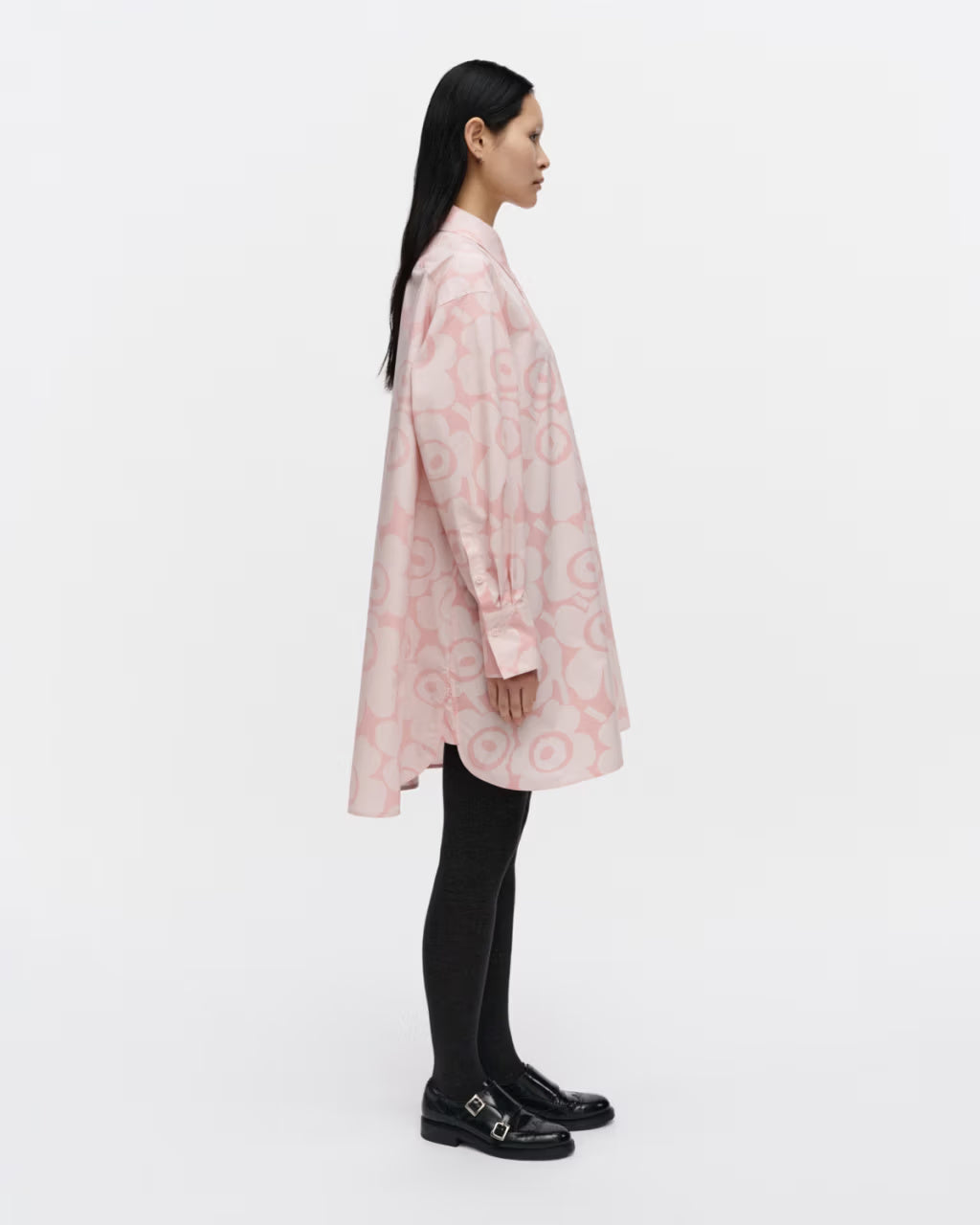 Marimekko paitamekko Kuvitelma Unikko Cotton Shirt Dress, vaaleanpunainen
