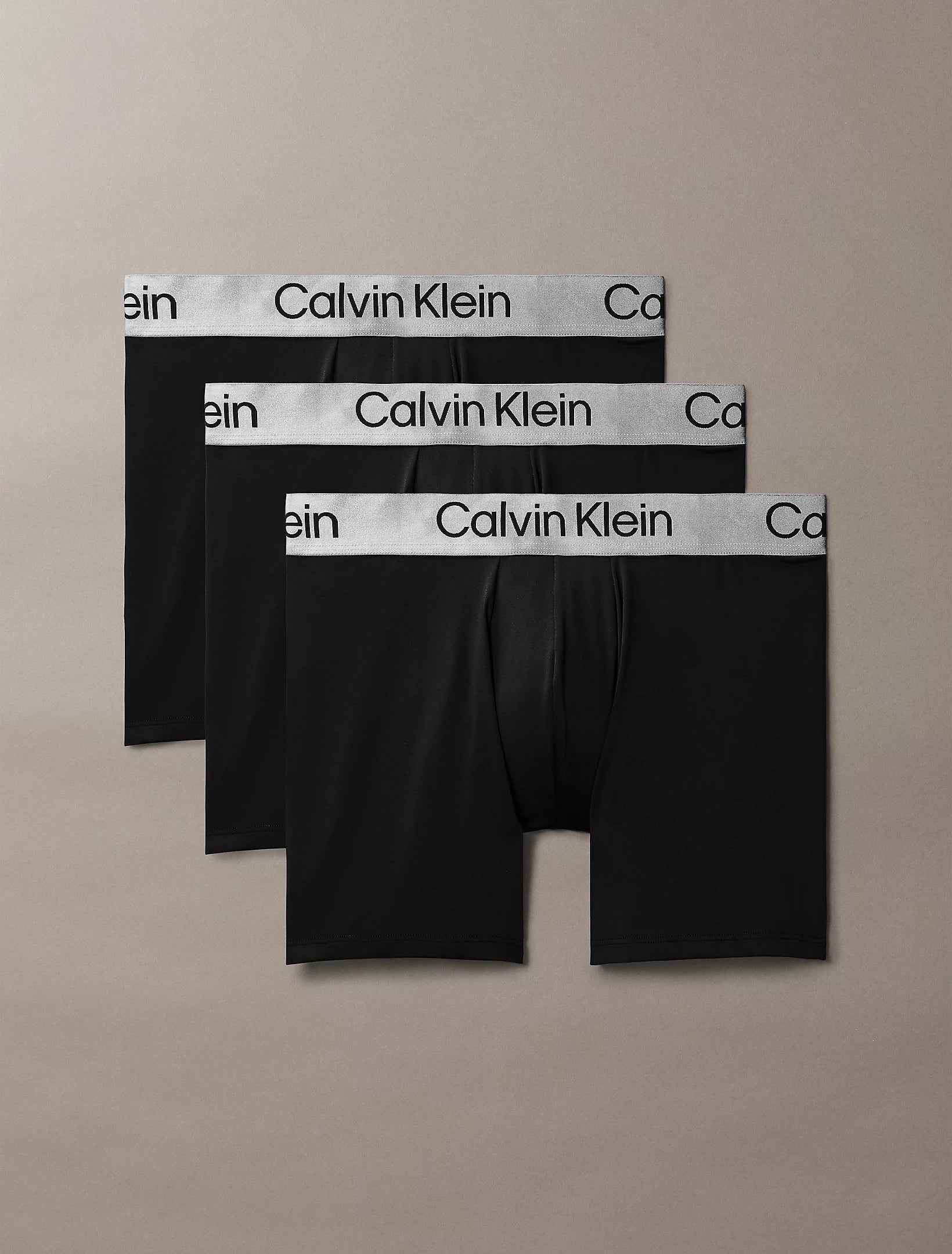 Calvin Klein miesten bokserit 3-pack Brief Silver, musta