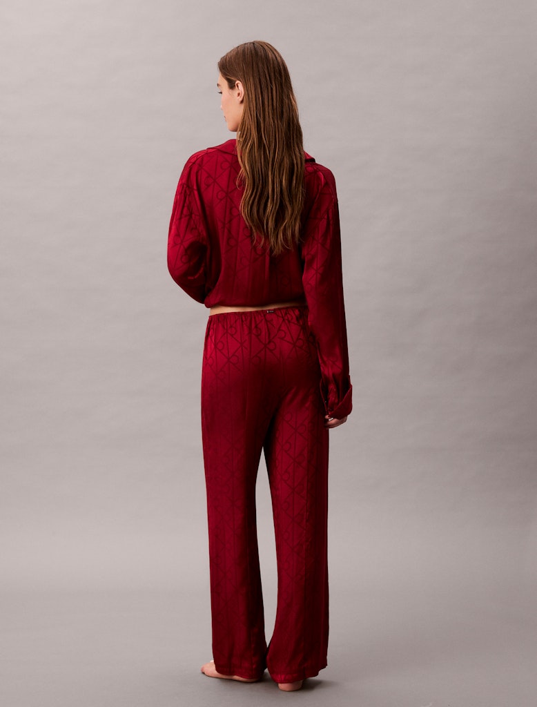 Calvin klein naisten pyjamahousut, AOP PANT PUNAINEN