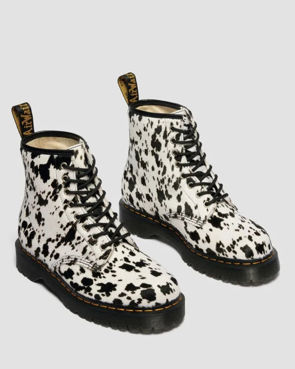 Dr. Martens naisten maiharit 1460 Bex 8 Eye Boot Cream+Black, mustavalkoinen