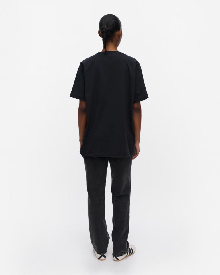 Marimekko unisex t-paita Embla Unikko Placement Kioski, musta kuosi