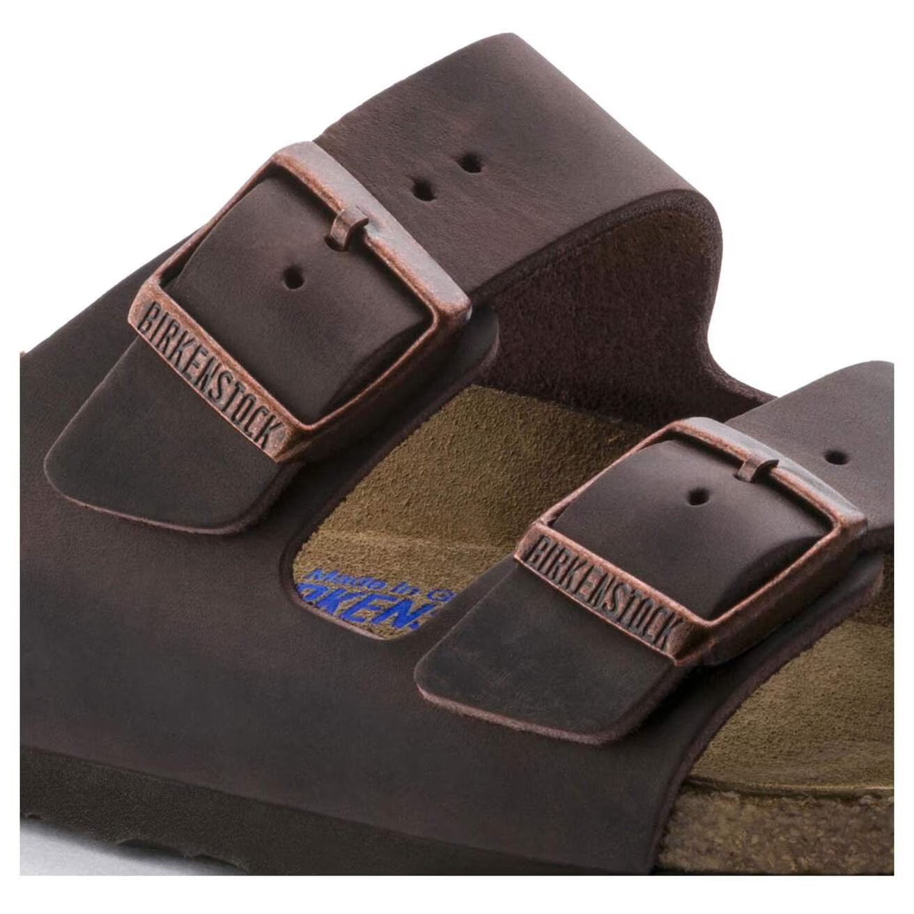 Birkenstock unisex sandaalit Arizona Regular Leather Habana, tummanruskea