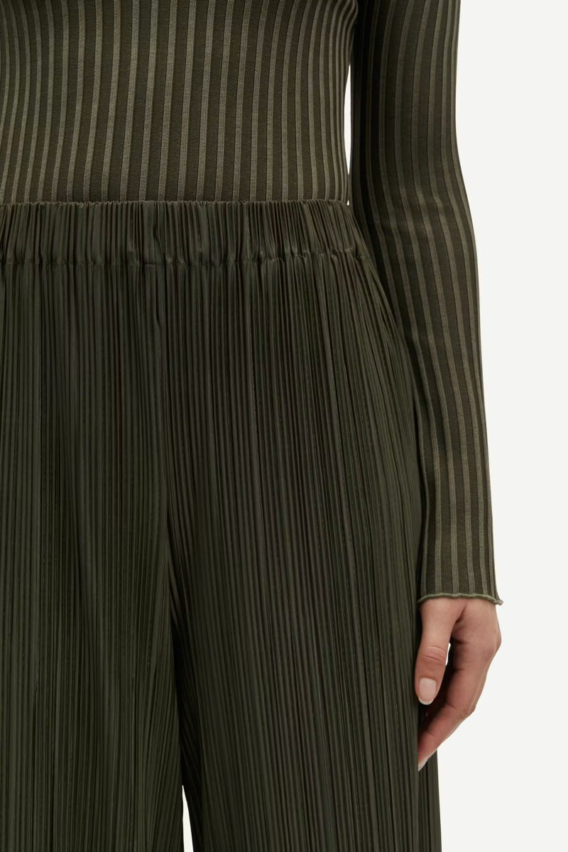Samsoe and Samsoe Naisten Housut, UMA TROUSERS 10167 Armeijanvihreä