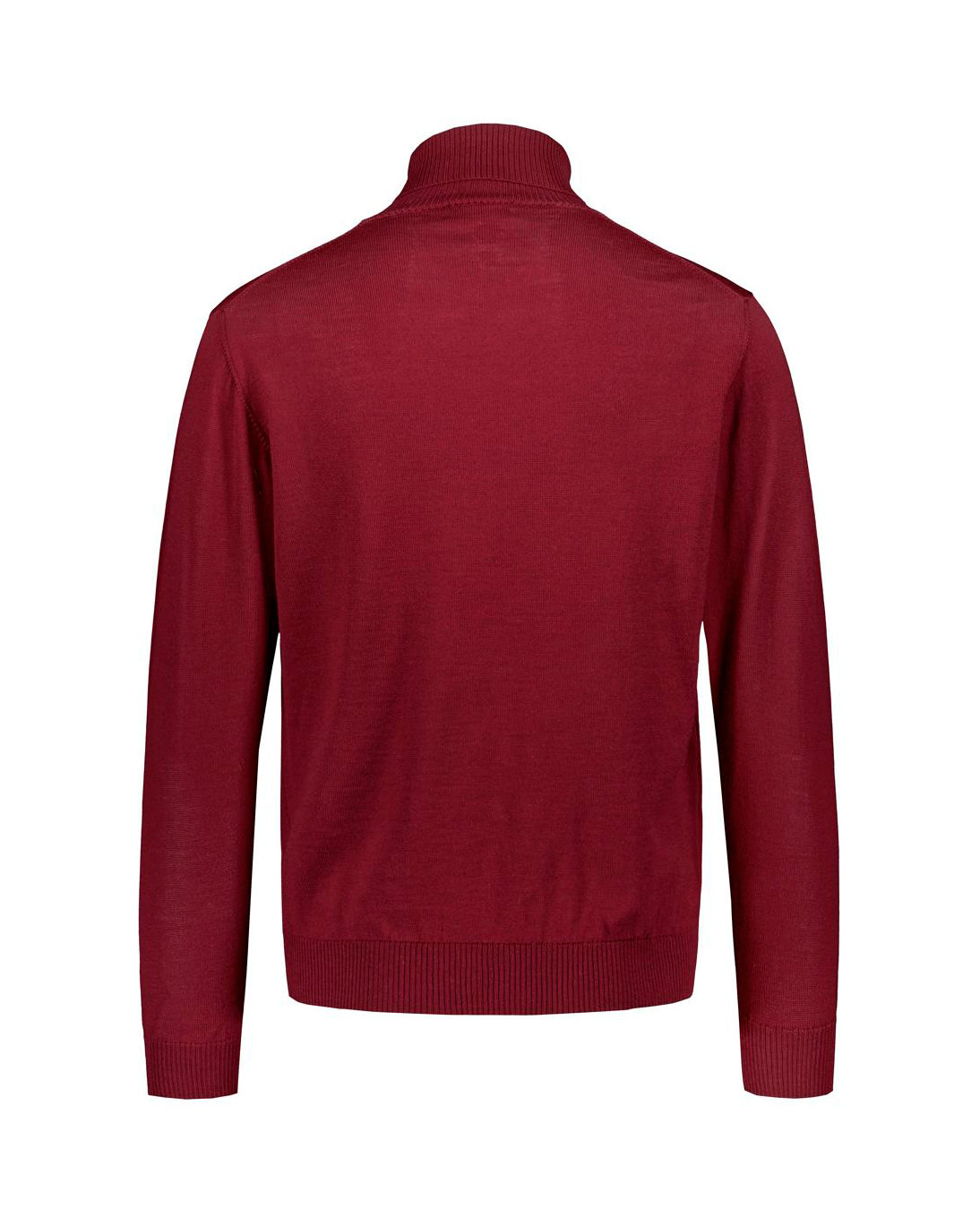 Sinnuu miesten pooloneule Rollneck Merino Wool Made in Italy, viininpunainen