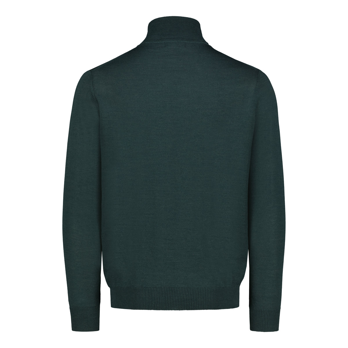 Sinnuu miesten pooloneule Rollneck Merino Wool Made in Italy, tummanvihreä