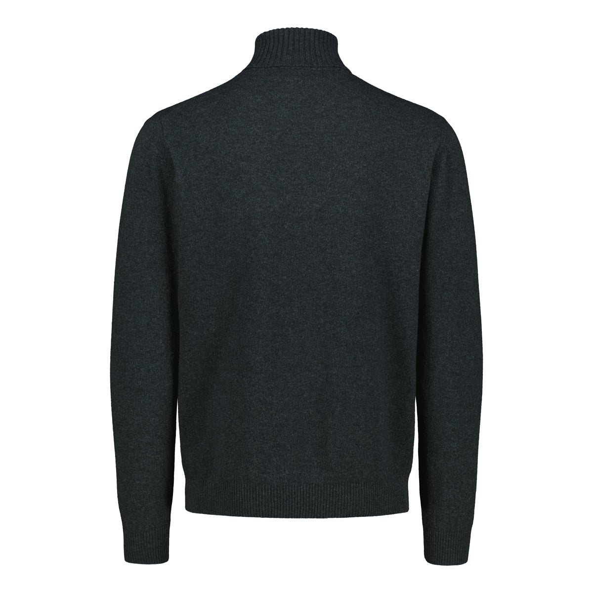 Sinnuu Miesten Neulepoolo ROLLNECK FINE MERINO WOOL MADE IN ITALY tummanharmaa