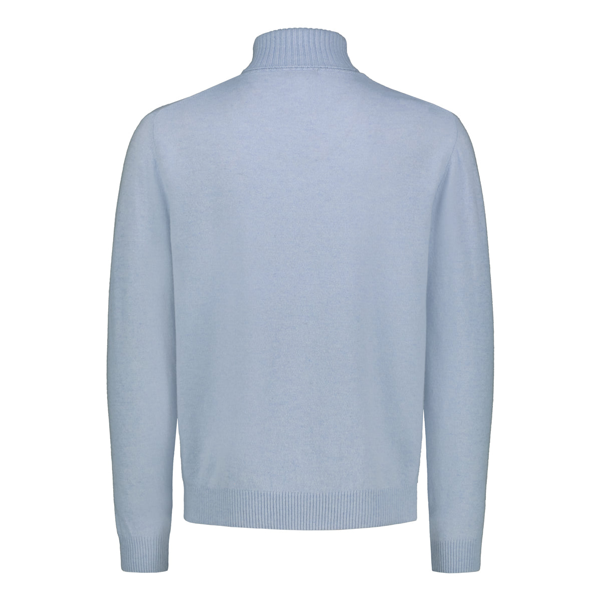 Sinnuu Miehet Pooloneule Rollneck Fine, Made in Italy vaaleansininen