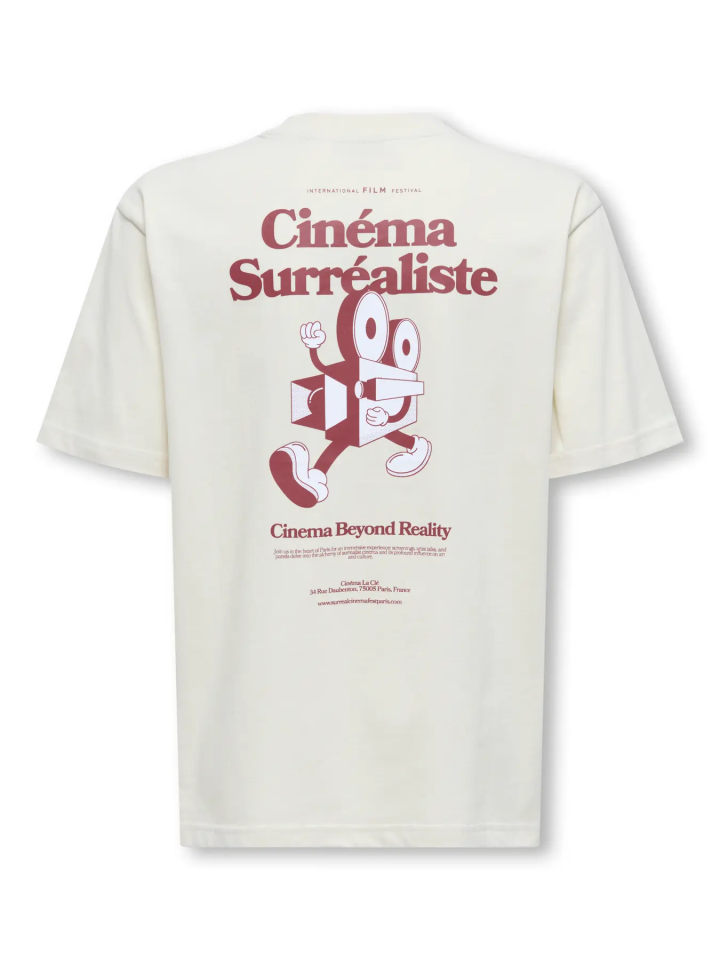 Only and Sons Junior lasten t-paita OSJFREDO RLX Cinema SS Tee, pastellinvihreä