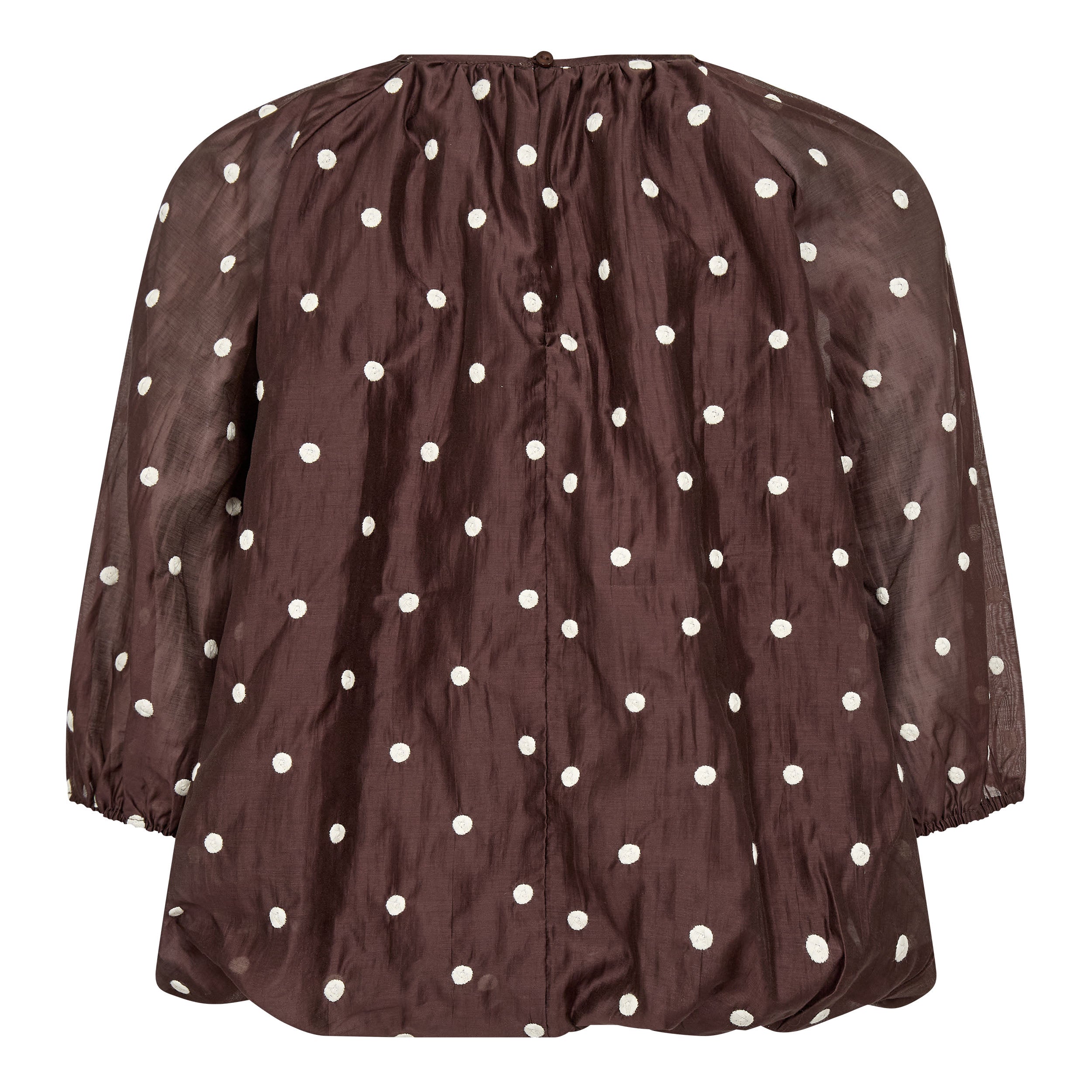 Co’Couture naisten pusero Dita Dot Balloon Blouse, ruskea kuosillinen