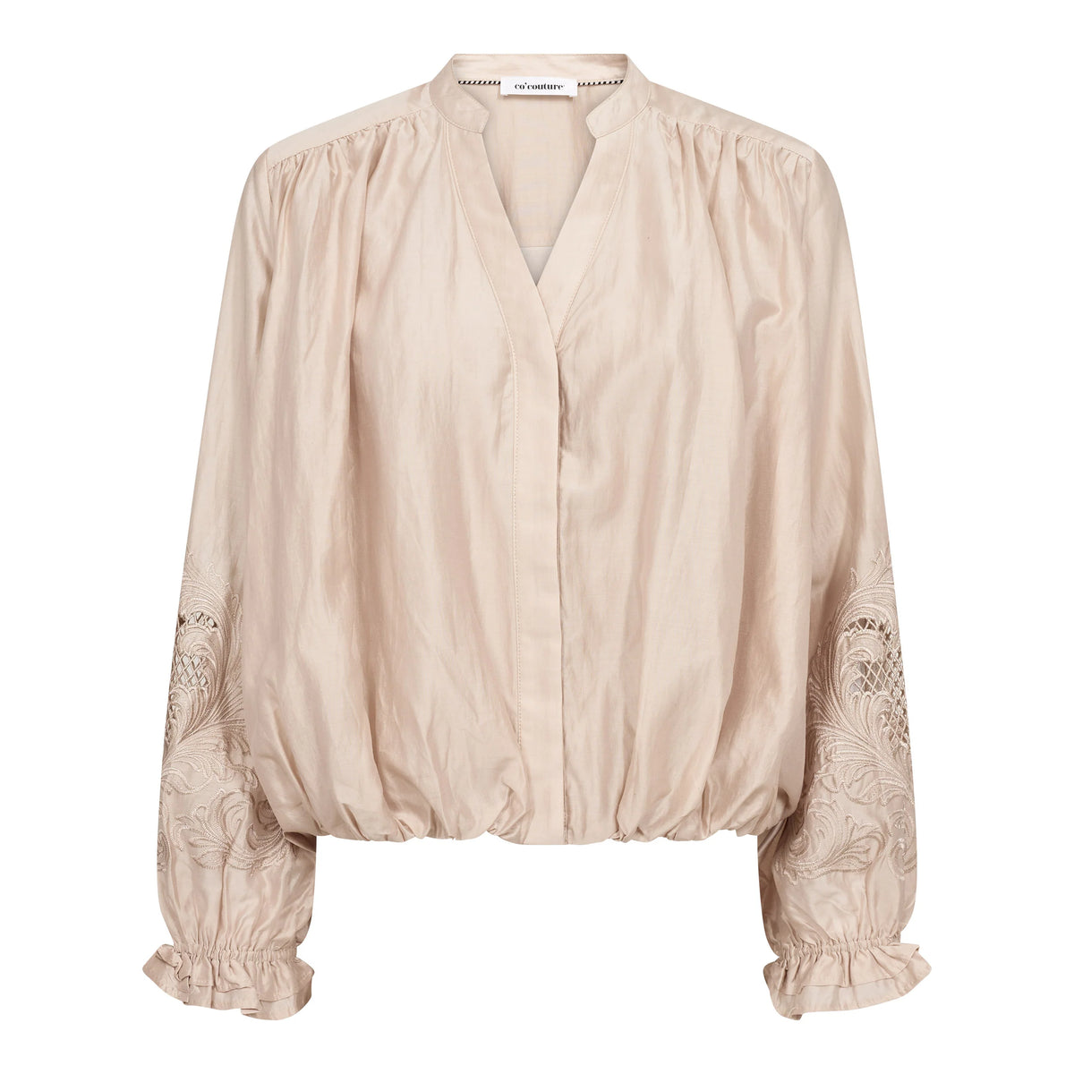 Co’Couture naisten paitapusero MelinCC Balloon Emb Shirt, Champagne