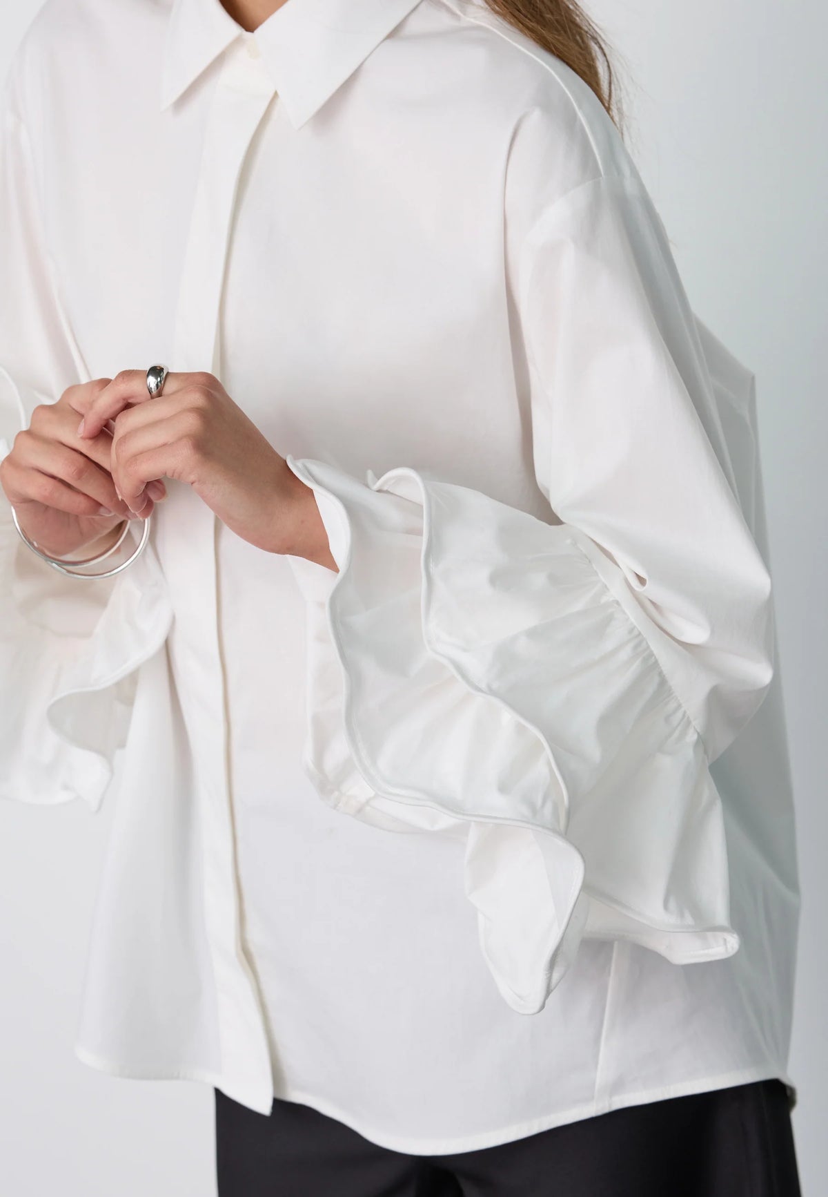 Co’Couture naisten paitapusero HalenCC Flare Shirt, valkoinen