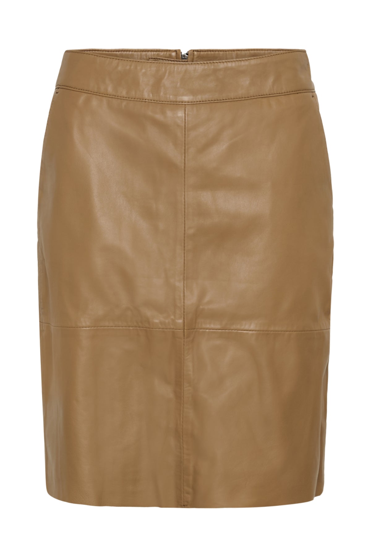 Culture naisten nahkahame Cuberta Leather Skirt, Tannin