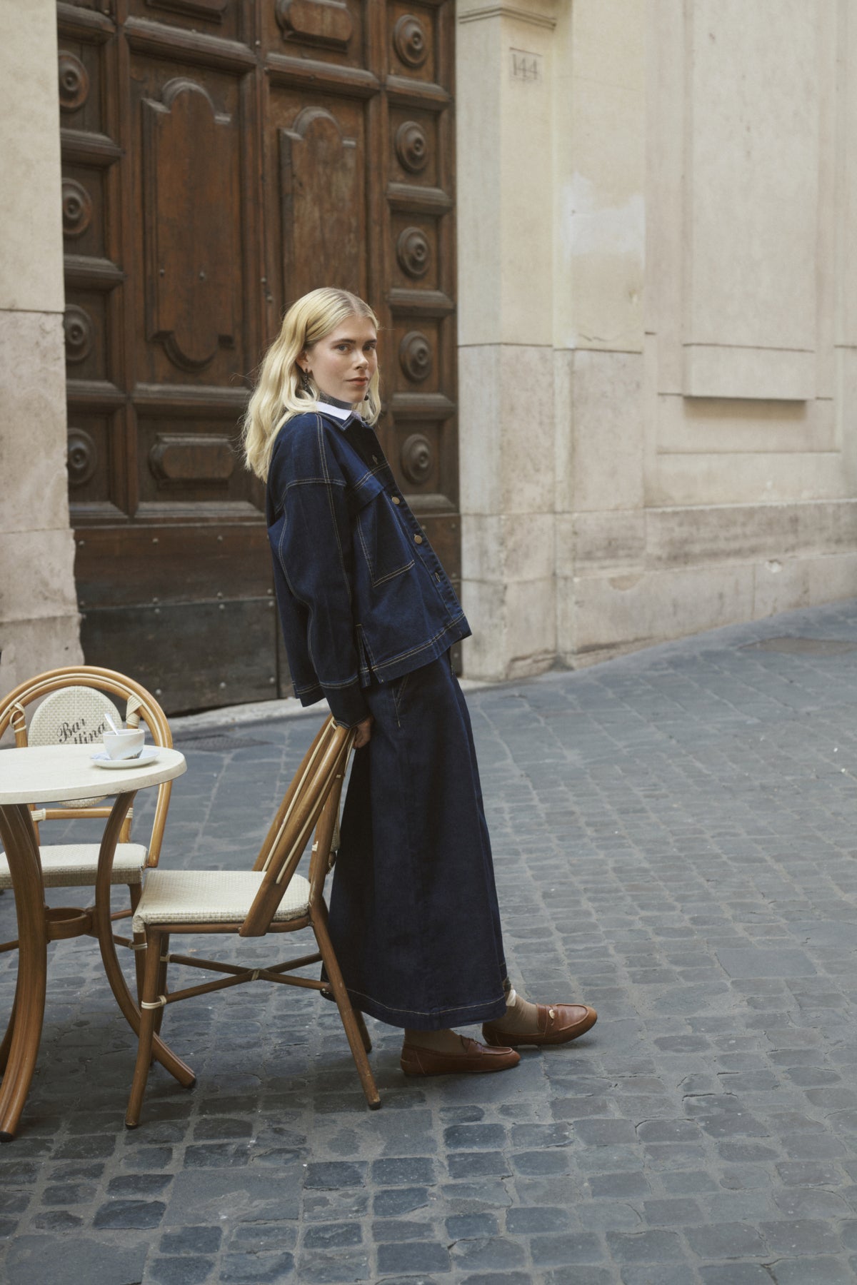 Culture naisten farkkutakki Cumoya Bobbie Jacket, Rinse Wash