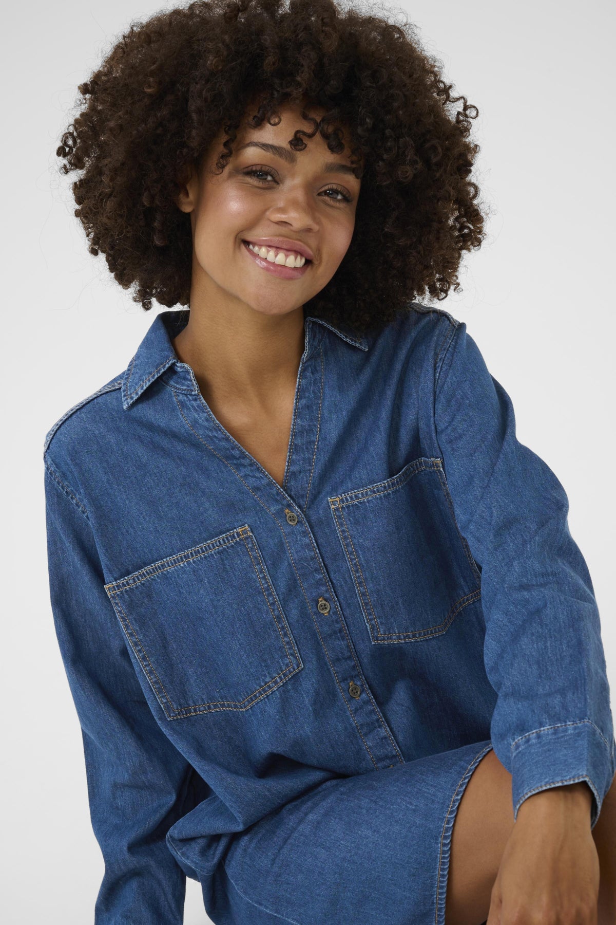 Culture mekko K-CUmola Arpa Dress, Dark Blue Wash