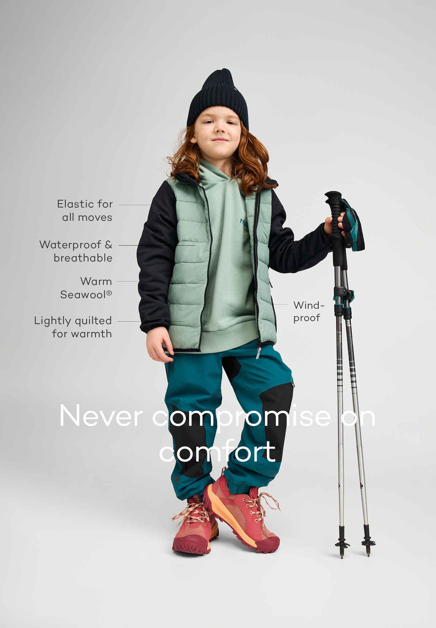 Reima lasten välikausitakki Trekkeri Hybrid Jacket, vihreä