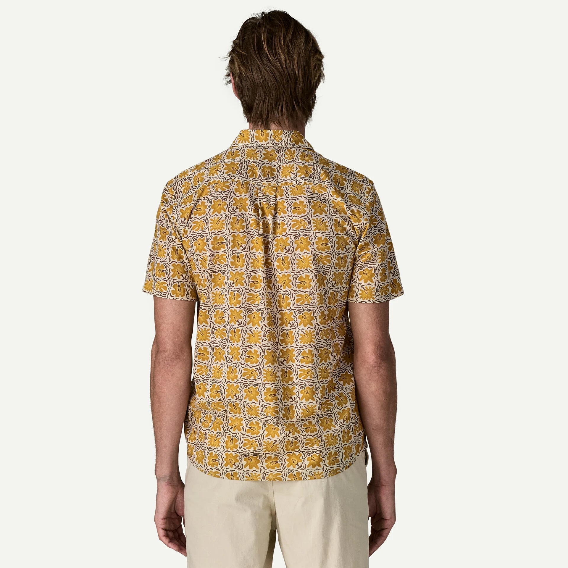 Patagonia miesten kauluspaita Go To Shirt, keltainen kuosi