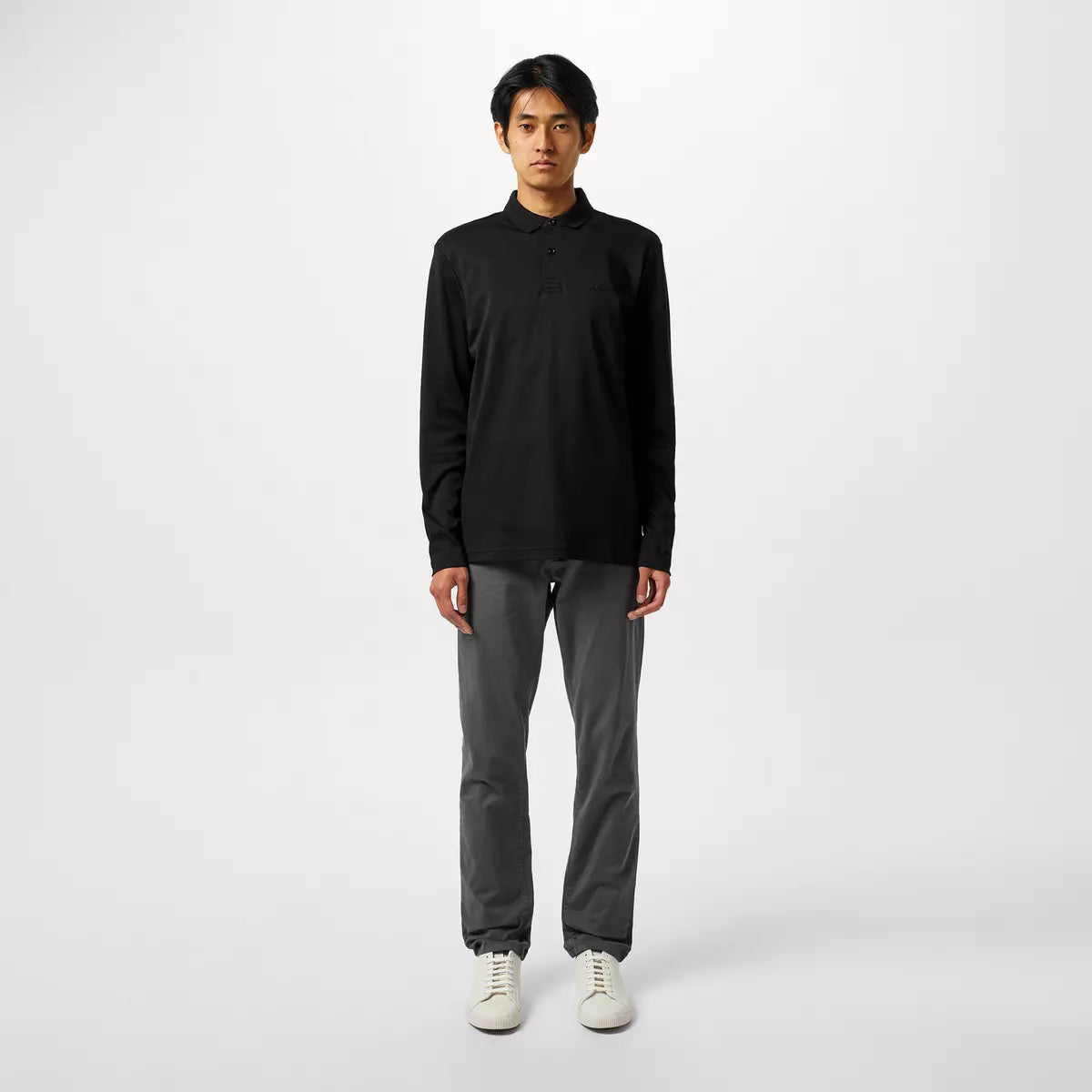 Hugo Boss miesten pitkähihainen polokauluspaita PIROL, musta