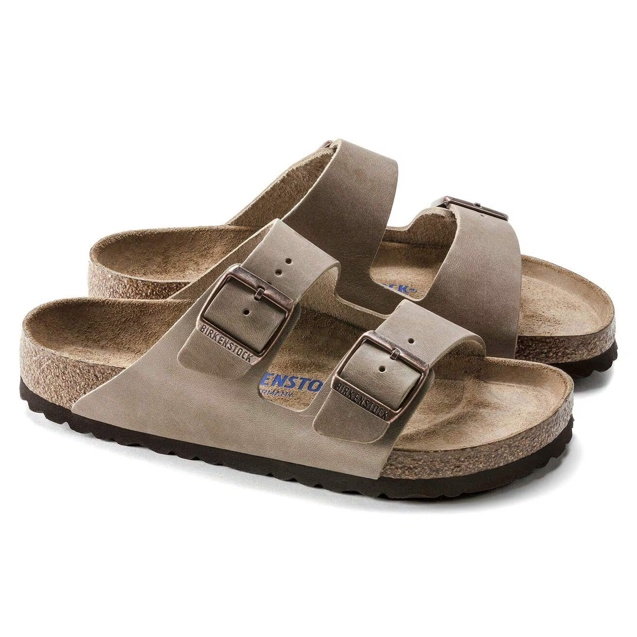 Birkenstock unisex sandaalit Arizona Regular Leather Tobacco, beige