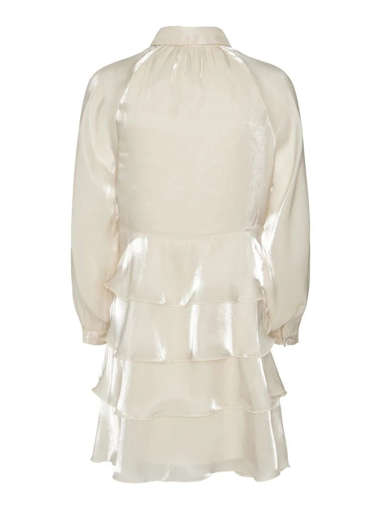 YASELOISE LS SHINY DRESS - D2D GARDENIA