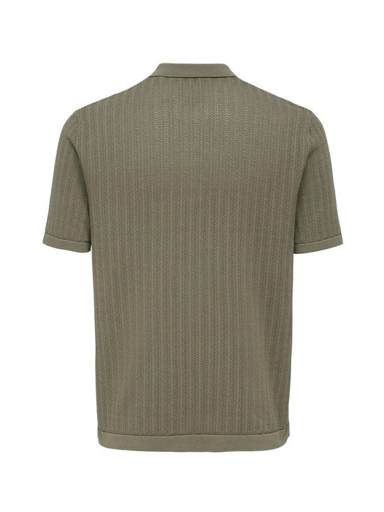 Only and Sons miesten paita ONSMOON REG 12 SS Polo Knit, Bungee Cord