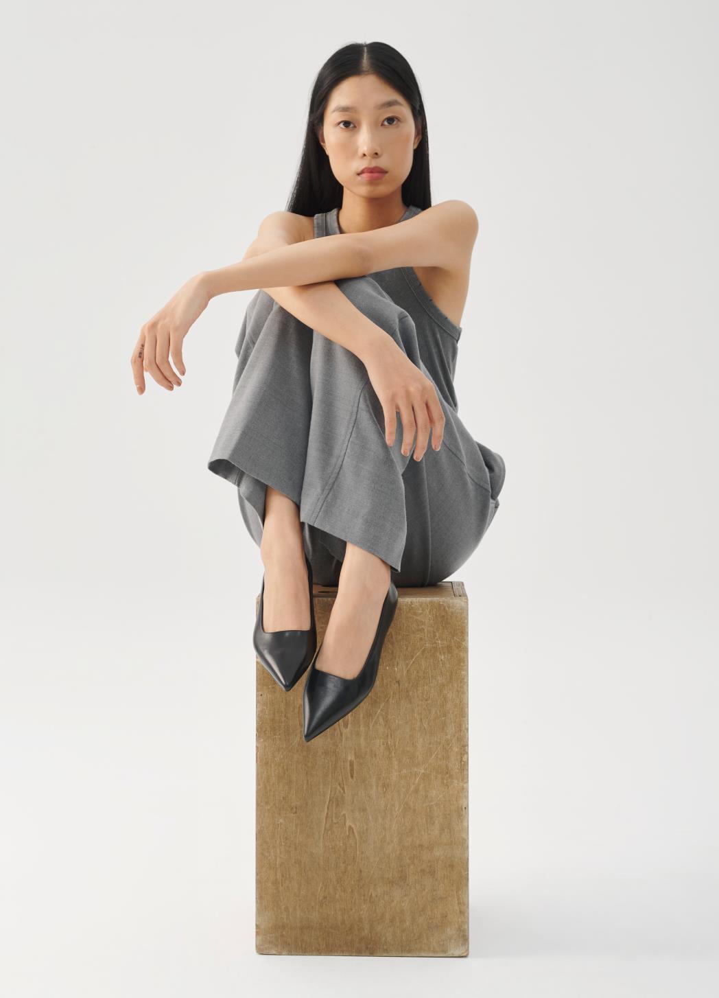 Vagabond naisten ballerinat Hermine Leather, musta