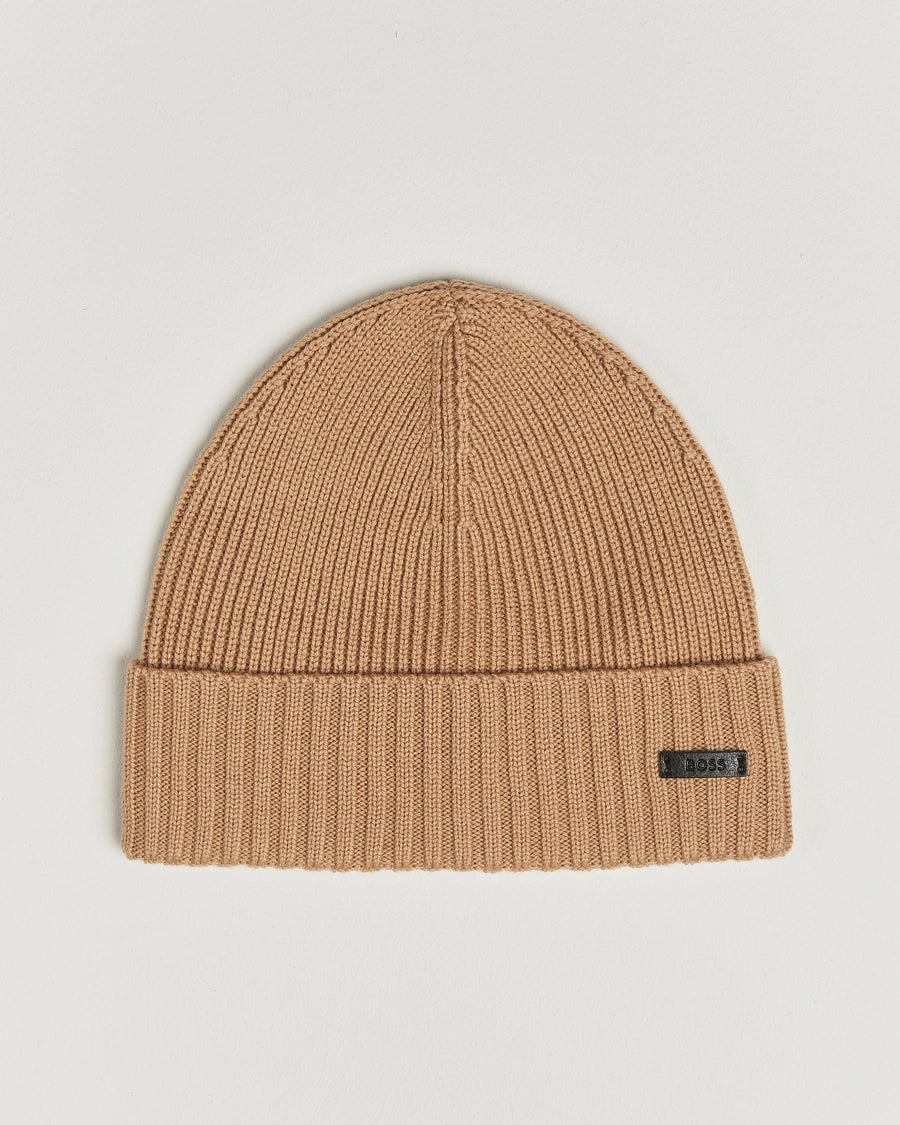 Hugo Boss pipo, FATI-L MERINO BEANIE BEIGE